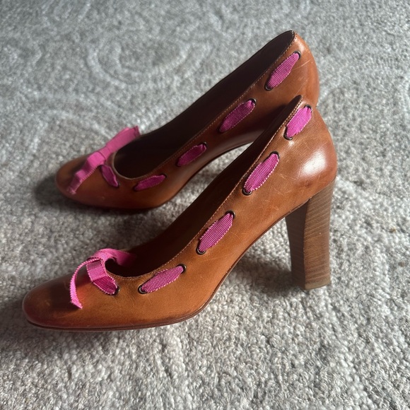 Ralph Lauren Brown Heeled Shoes - Picture 4 of 5
